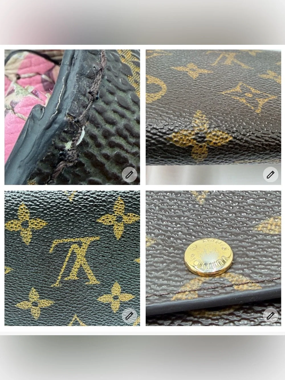 LV Limited Edit Sarah Sprouse x Monogram Wallet w/Pink Leopard Interior Full Set - Picture 16 of 16